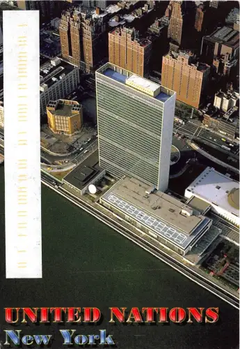 BR30120 New York exotische Luftansicht des Gebäudes der Vereinten Nationen USA