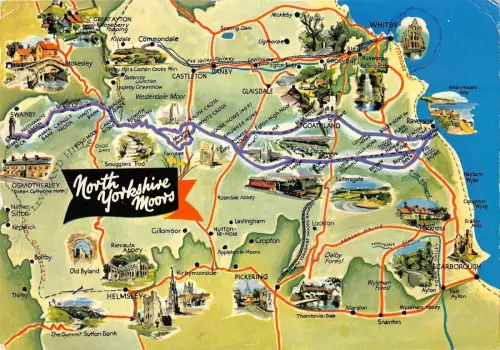 BR91637 Karte Cartes Geographiques North Yorkshire Moors UK