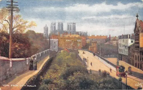 BR94039 York von Stadtmauern Postkarte UK