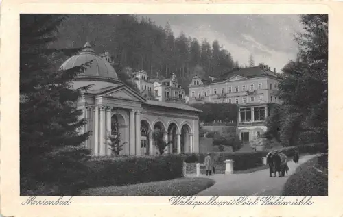 BG34153 marienbad marianske lanze waldquelle mit hotel waldmuhle tschechien