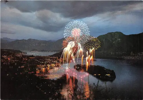 BF40701 lago di como italy isola comacina festa feuerwerk feu d'artifice