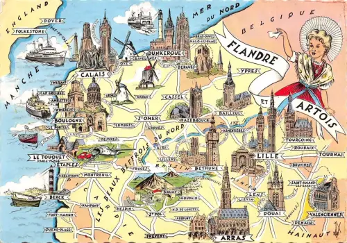 BR43004 Flandre et artois map cartes geographiques