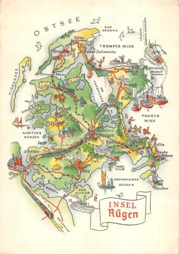 B99030 insel rugen ostsee deutschland karten cartes geographiques