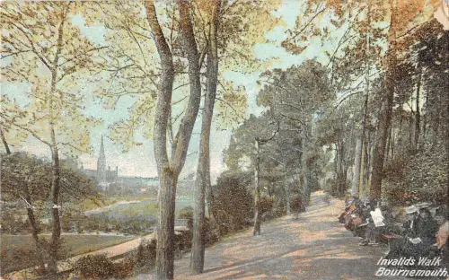 uk2184 invalids walk bournemouth real photo uk