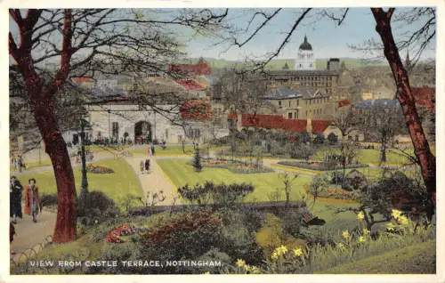 uk31510 Blick von der Schlossterrasse Nottingham UK