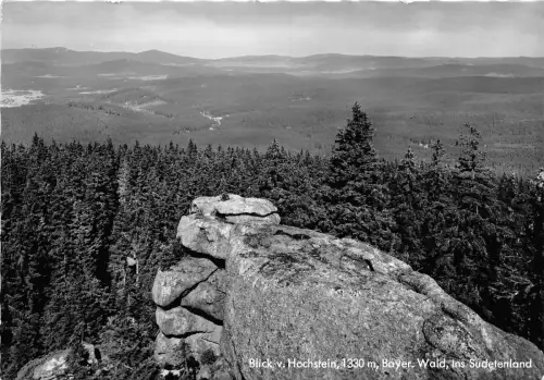 BG092 blick v hochstein bayer wald ins stetenland CPSM 14x9,5cm germany