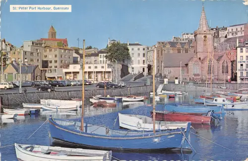 uk1737 st peter port harbour guensey channel islands ship real photo uk