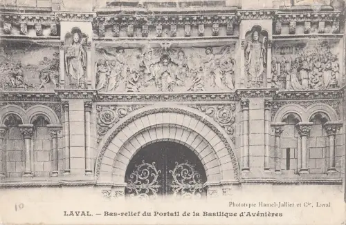 BF11462 Flachrelief du portail de la basilique laval frankreich Vorder-/Rückbild