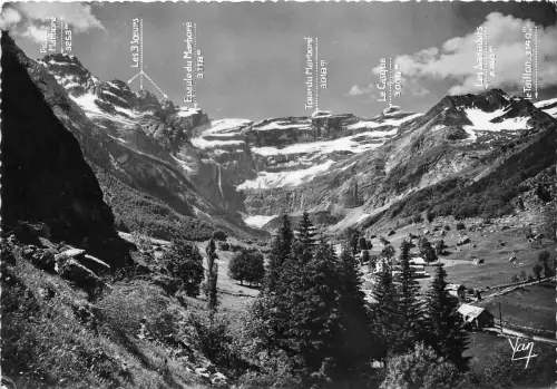 BR12404 gavarnie Les Sommets dominant le Cirque Echtfoto Frankreich