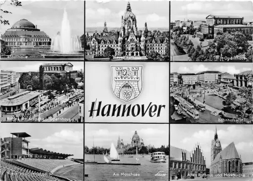 BG3564 hannover multi views CPSM 15x9,5cm germany