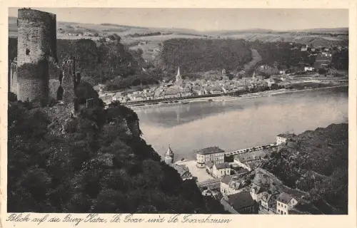 BG34653 blick auf die burg harz st goar und st goarshausen germany