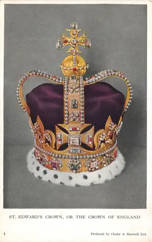 auk41168 st edwards crown uk postkarte