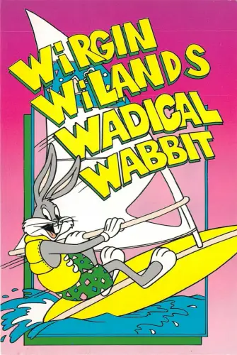 Lot165 wirgin wilands wadical wabbit bugs bunny surfing virgin islands caribbean