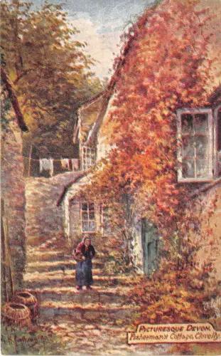 auk41441 fishermans college clovelly malerisch devon uk