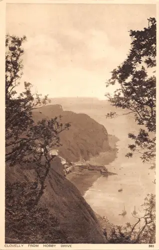 uk2692 clovelly from hobby drive real photo uk