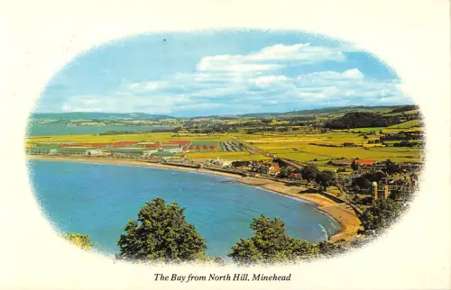 uk8851 the bay from north hill minehead uk