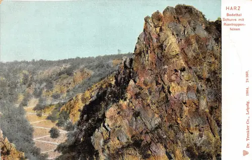 Lot207 Deutschland Harzer Bodethalschurre mit Rosstrappenfelsen