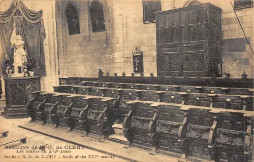 BF3697 basilique de N D de clery les stalles i france