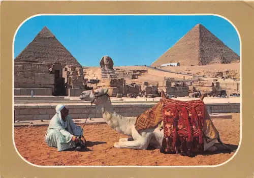 BG20875 Gizeh die Sphinx und die Pyramiden Typen Folklore Kamel Ägypten