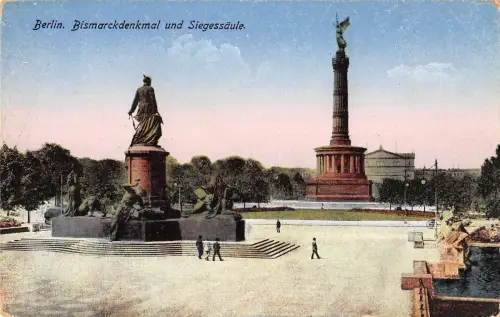 BR78085 berlin bismarckdenkmal und siegessaule deutschland