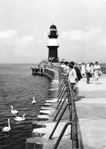 BG16917 Cygne Schwan Rostock Warnemunde an der Mole Germany CPSM 14,5x9cm