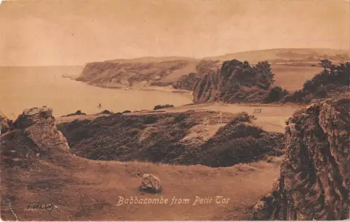 uk28343 babbacombe from petit tor real photo uk