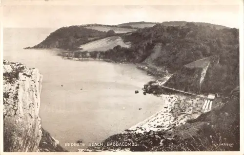 uk20040 redgate beach babbacombe real photo uk