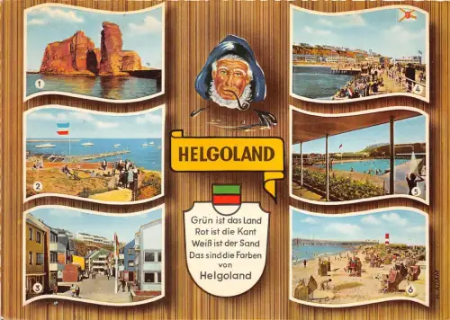 BG2163 grun ist das land rot ist die kant helgoland CPSM 14x9,5cm germany