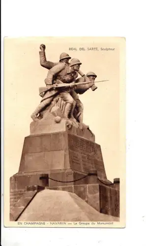 BF16280 navarin le groupe du monument real del sarte france front/back image