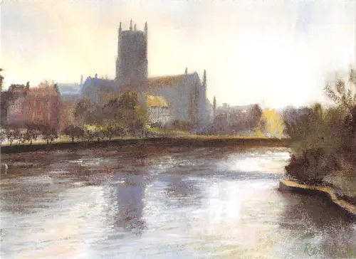 uk1660 worcester cathedral real photo uk