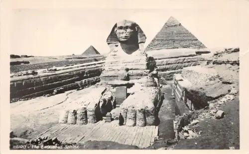 Lot138 Ägypten die ausgegrabene Sphinx Echtfoto