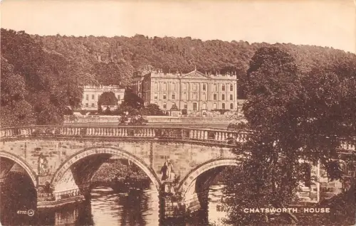 uk355 chatsworth house real photo uk