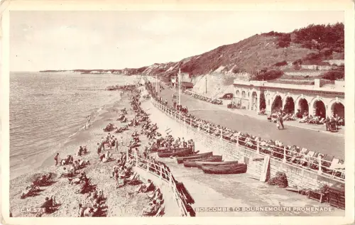 uk18087 boscombe to bournemouth parade real photo uk