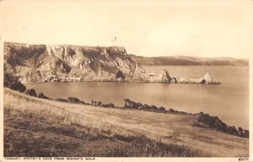uk3195 torquay anstey's cove devon real photo uk