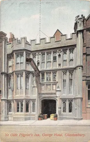 uk22074 ye olde pilgrims inn george hotel glastonbury uk