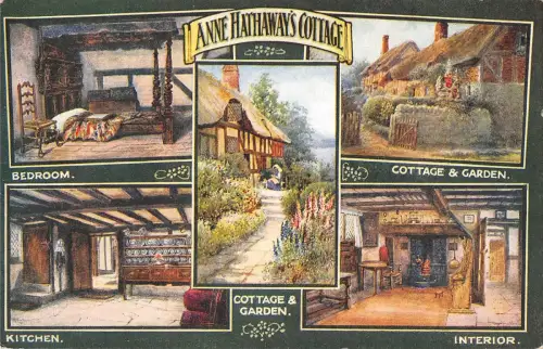 BR68002 Anne Hathaways Cottage Garten Küche Schlafzimmer UK