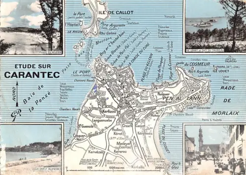 BR48510 Carantec Karte cartes geographiques Frankreich
