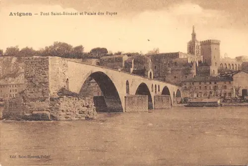 BF6067 pont saint benezet et palais des papes avignon france Frankreich