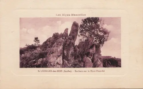 BF11970 st leonard des bois sarthe rochers sur le haut france front/back image
