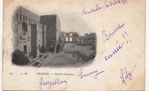 BF11403 orange Theater Römer Frankreich Vorder-/Rückseite Bild
