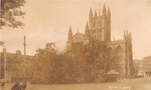 uk27496 bath abbey real photo uk