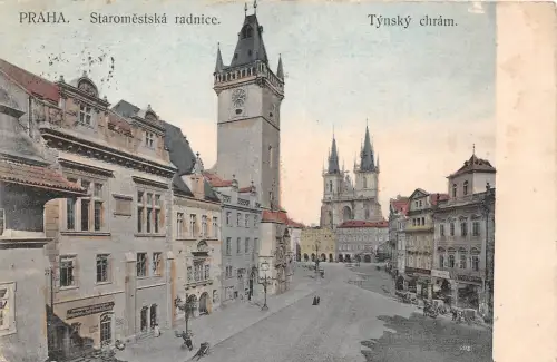 B64998 Staromestska radnice Tynsky chram Praha Prag tschechisch
