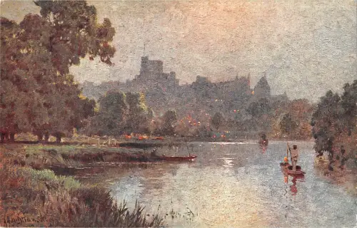 uk694 windsor castle postkarte gemälde uk