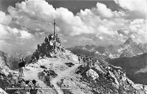 BG7756 Nebelhorngipfel gegen Zugspitze und Hochvogel Germany CPSM 14x9cm