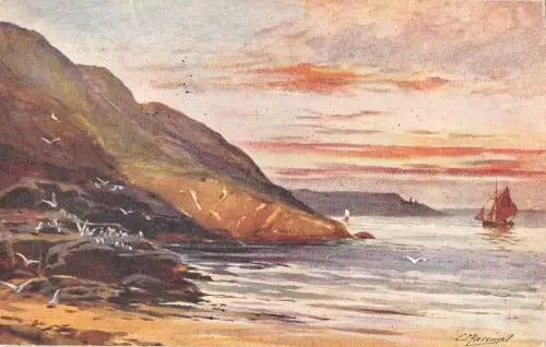 uk21528 sunset off the torrs ilfracombe uk