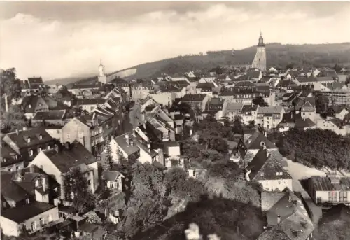 BG33926 schneeberg erzgeb blick zur stadt Echtfoto Deutschland