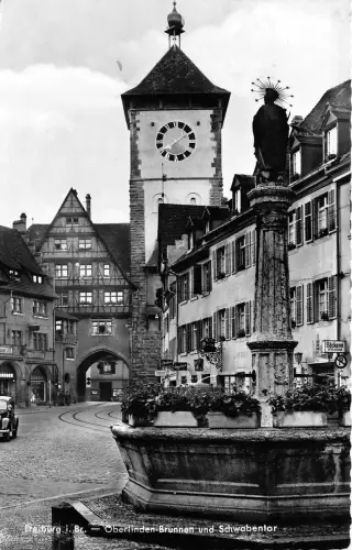 BG28801 freiberg i br oberlinden brunnen und schwabentor germany CPSM 14x9cm