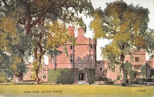 uk24732 main door ruthin castle wales uk