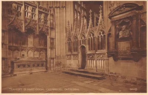 uk22340 qusept of martyrdoom the cathedral canterbury real photo uk