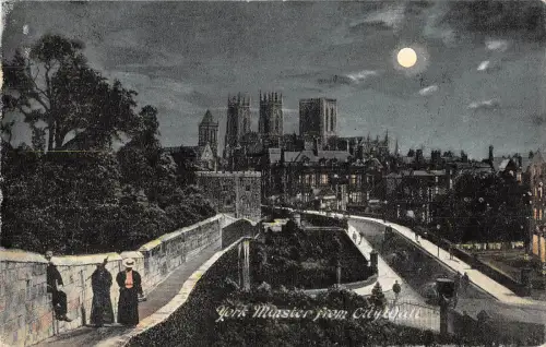 uk21735 york minster from city wall uk